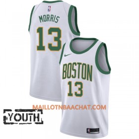 Maillot NBA Boston Celtics Marcus Morris 13 2018-19 Nike City Edition Blanc Swingman - Enfant